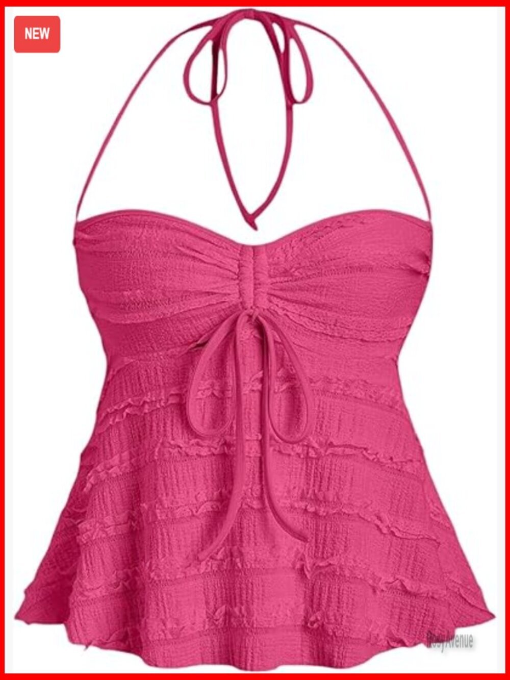 Peplum Halter Crop Top Y2K Drawstring Tie Ruched Tank Cami